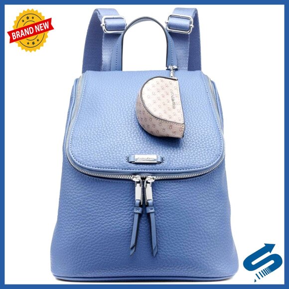 Handbags - Organizational Vegan Leather Backpack Chic Minimal Business Casual Daypack